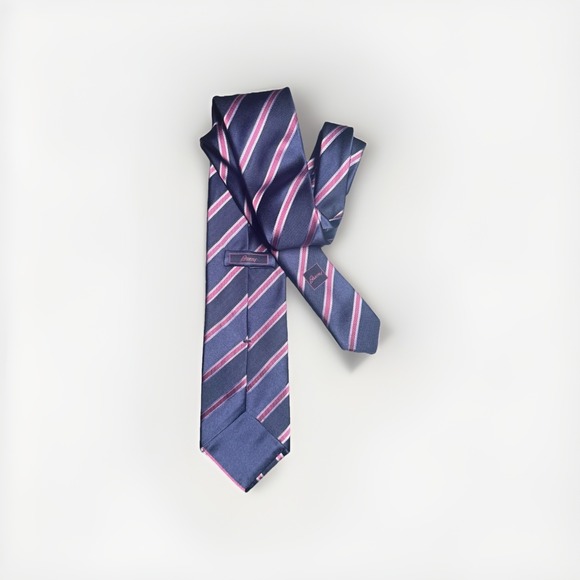 Brioni Other - BRIONI Blue Striped Silk Tie HANDMADE ITALY 61"/ 3" EC
